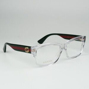 NEW Gucci GG0278O 016 Crystal Green Rectangle Women Eyeglasses GG 0278O